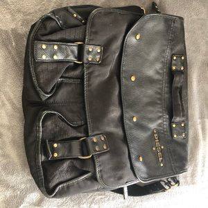 Diesel  Shoulder/Messenger Black-Gold Leather Bag